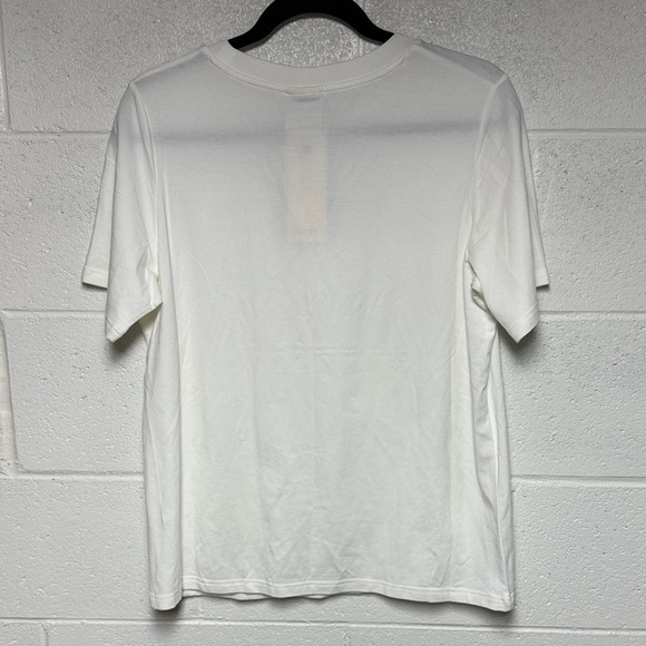Laurie Felt Off White Lace Accent Short Sleeve Tee - Picture 10 of 10
